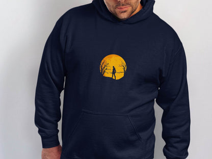 Silhouette Knight Under Yellow Moon Unique Style Hoodie - Design & Vybe