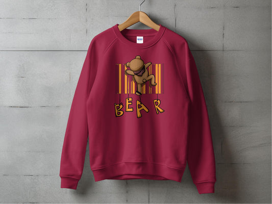 Bear Graphic Red Loose Fit Sweatshirt product type