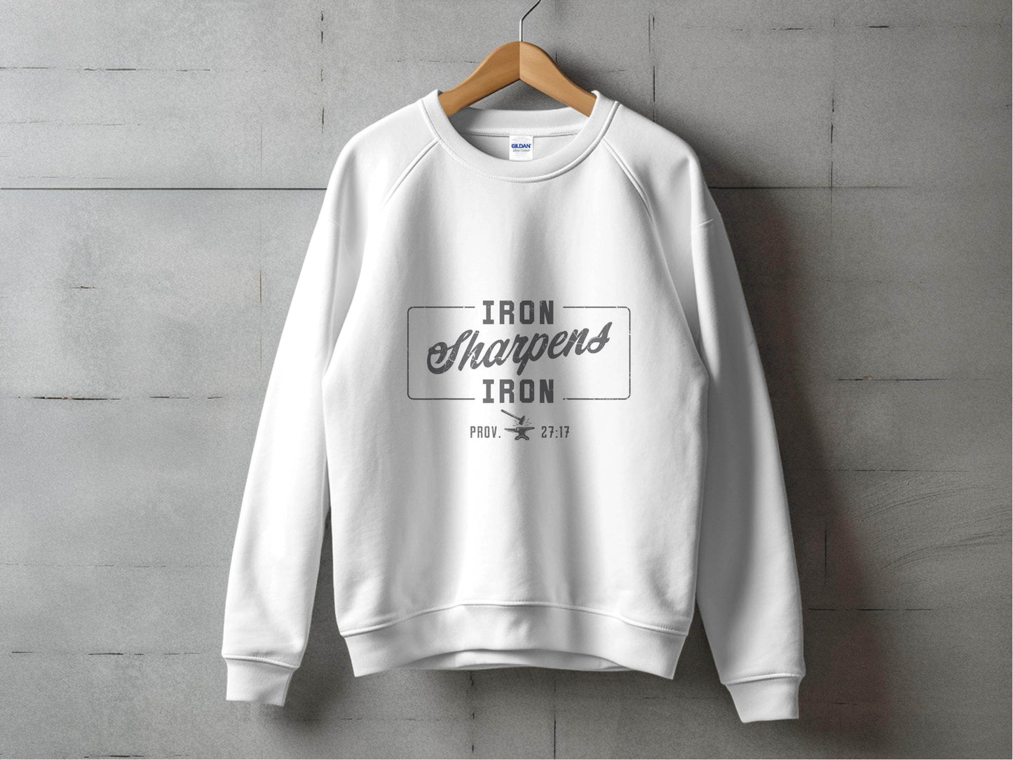 Iron Sharpens Iron Proverbs Quote Graphic Design Sweater - Design & Vybe