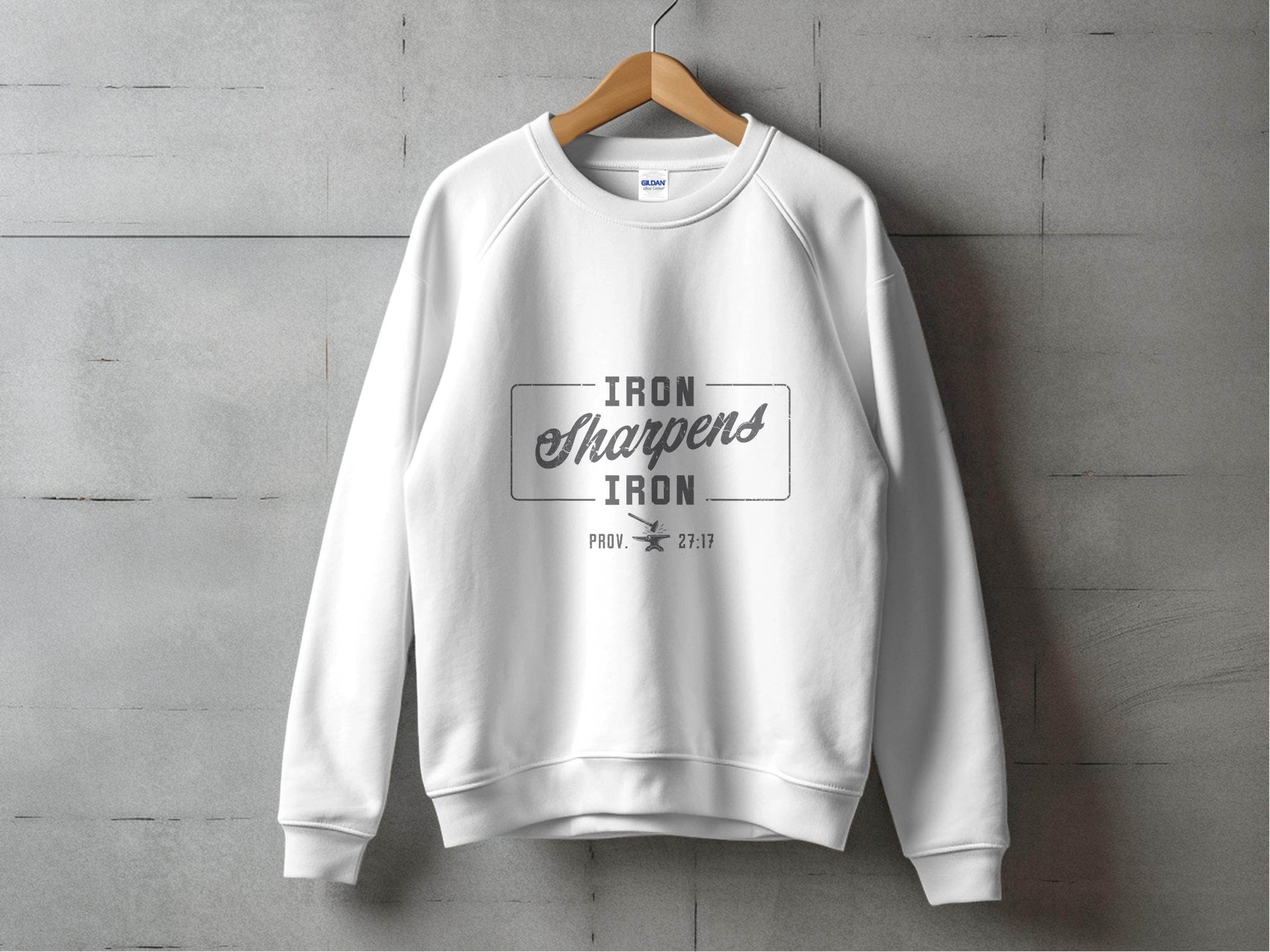 Iron Sharpens Iron Proverbs Quote Graphic Design Sweater - Design & Vybe