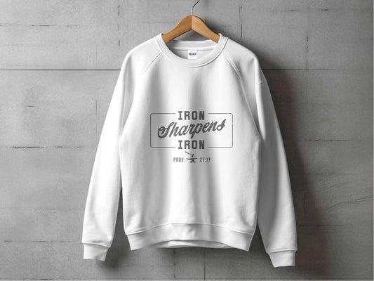 Iron Sharpens Iron Proverbs Quote Graphic Design Sweater - Design & Vybe
