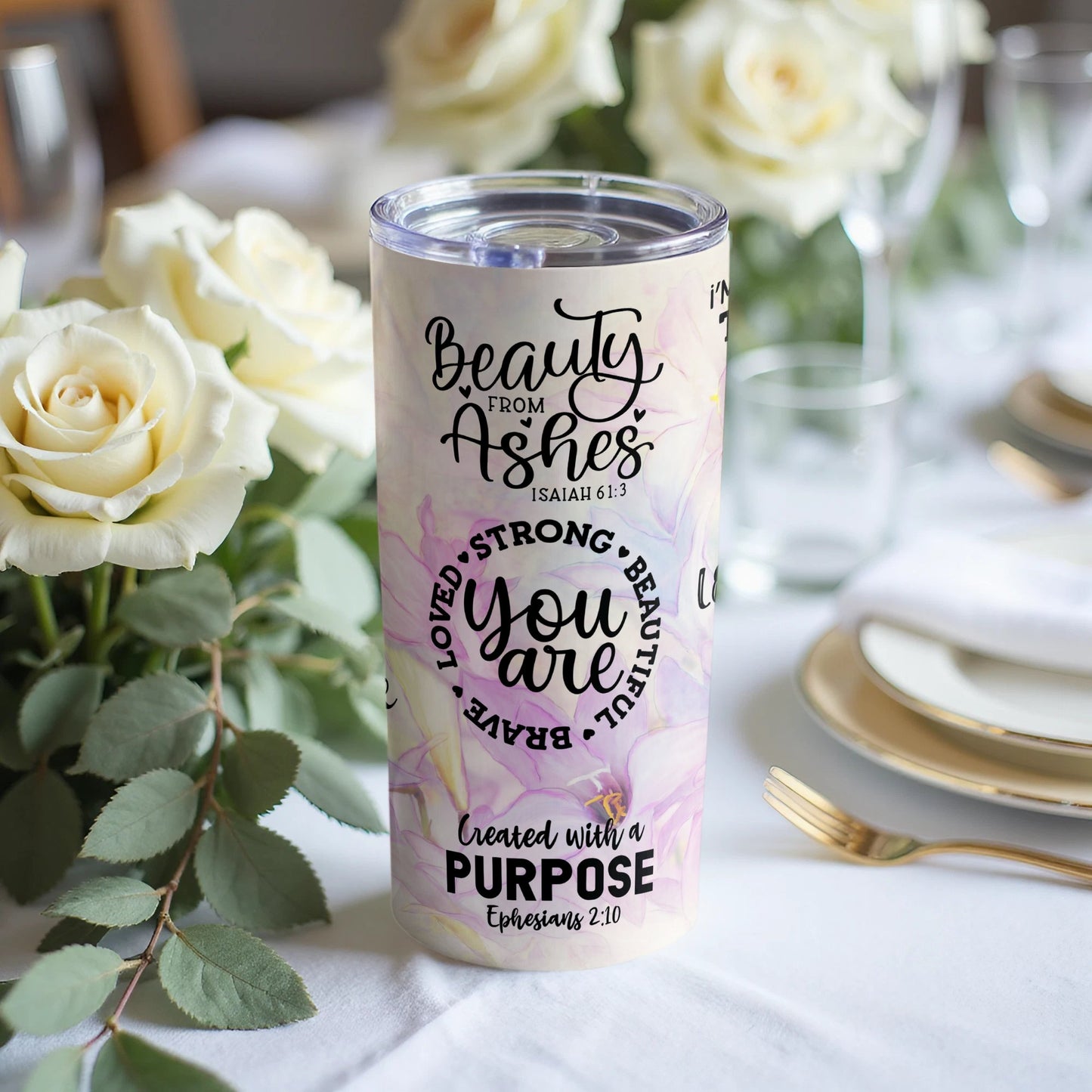 Inspirational Beauty from Ashes Tumbler product