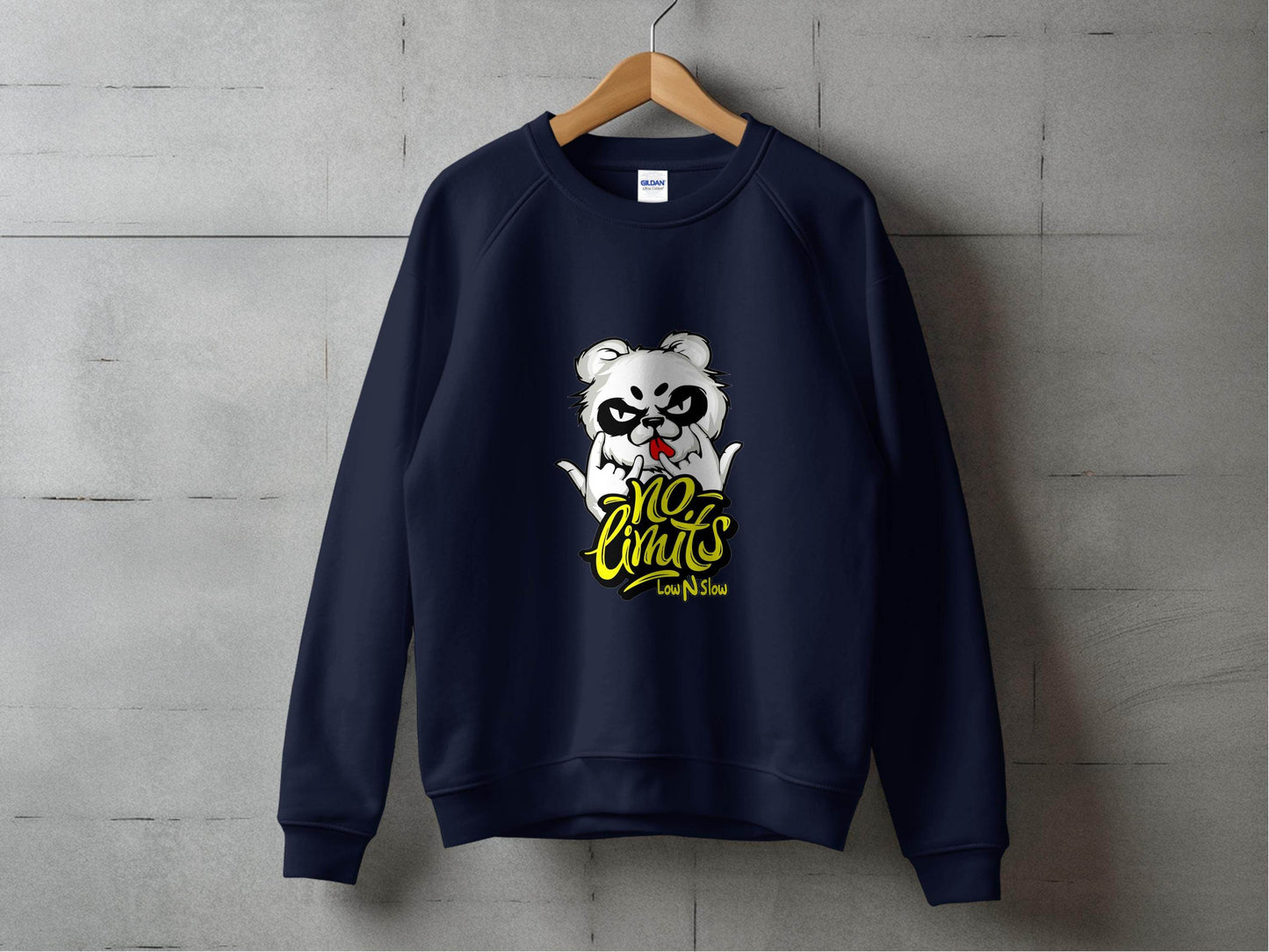 No Limits with Cool Panda Low N Slow Graphic Hoodie - Design & Vybe
