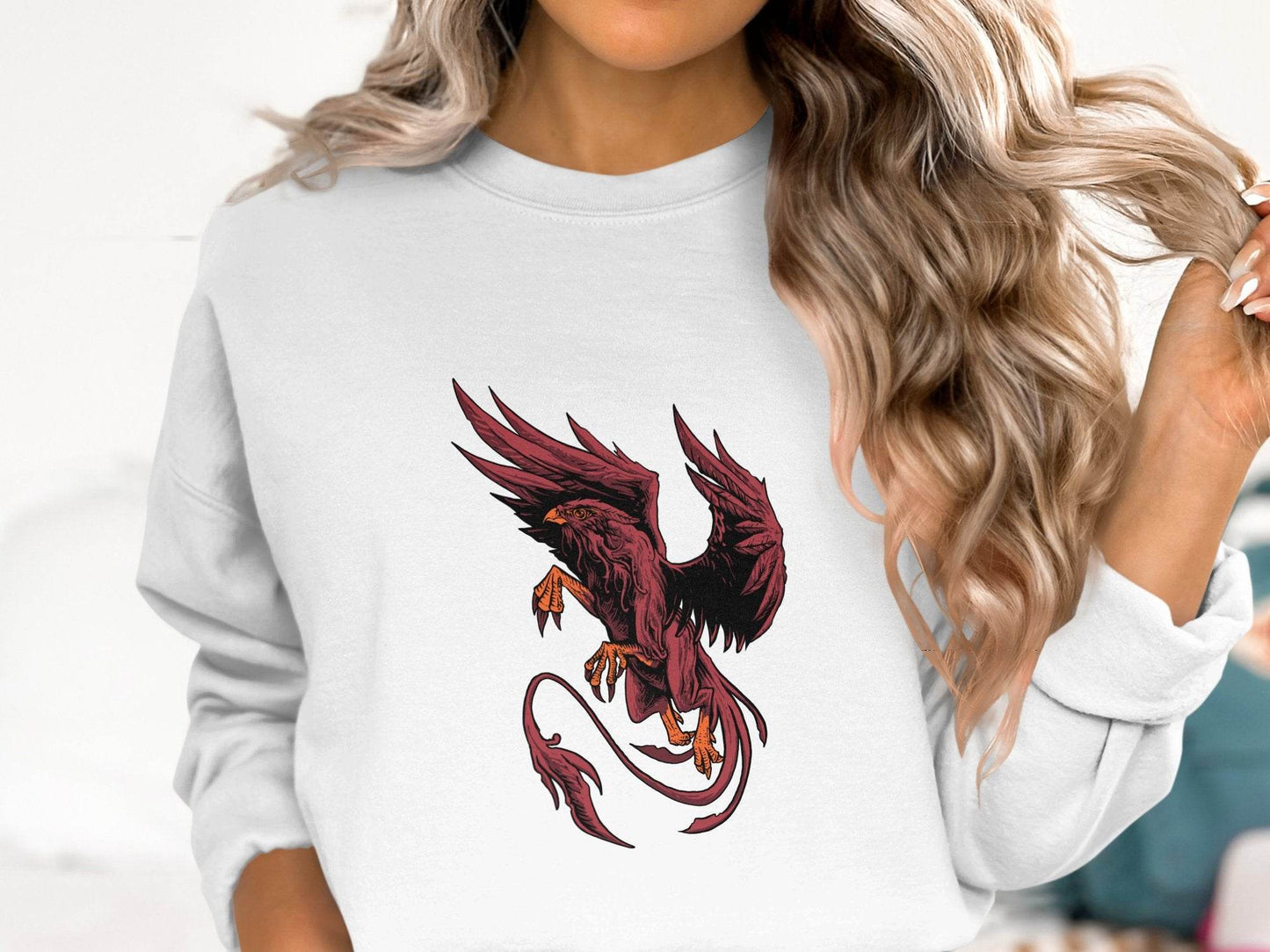 Fierce Mythical Creature Art Design Printed Sweater - Design & Vybe