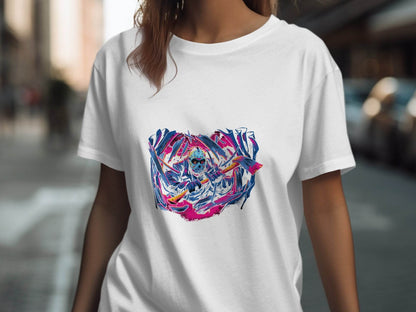 Masked Horror with Axes Abstract Graphics Cool T-Shirt - Design & Vybe