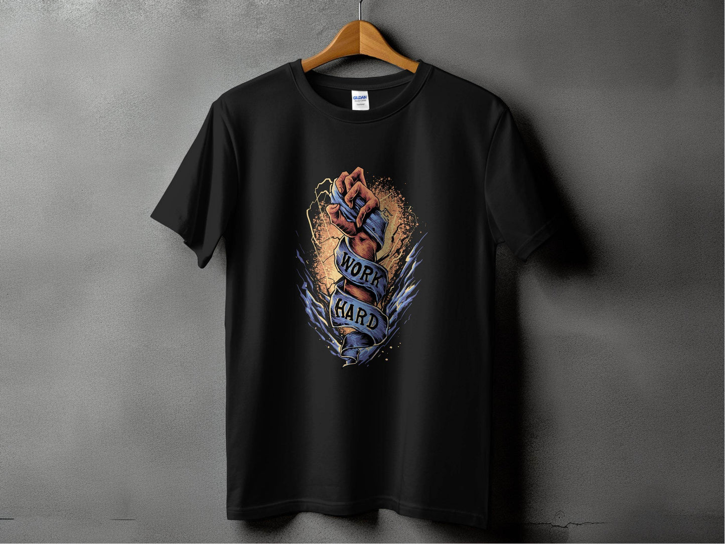 Motivational Work Hard Graphic Printed T-Shirt - Design & Vybe