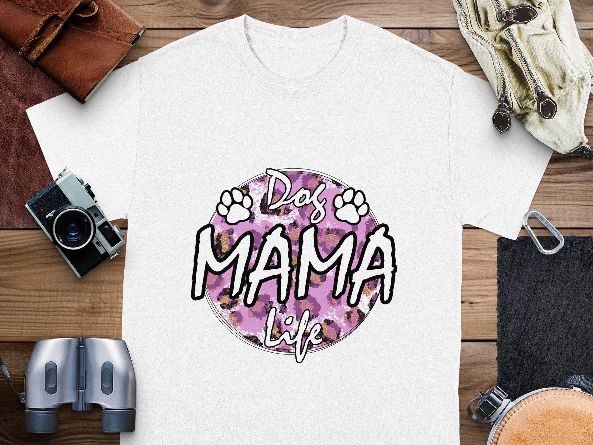 Dog Mama Life In Circle Graphic Unique Style T-Shirt - Design & Vybe