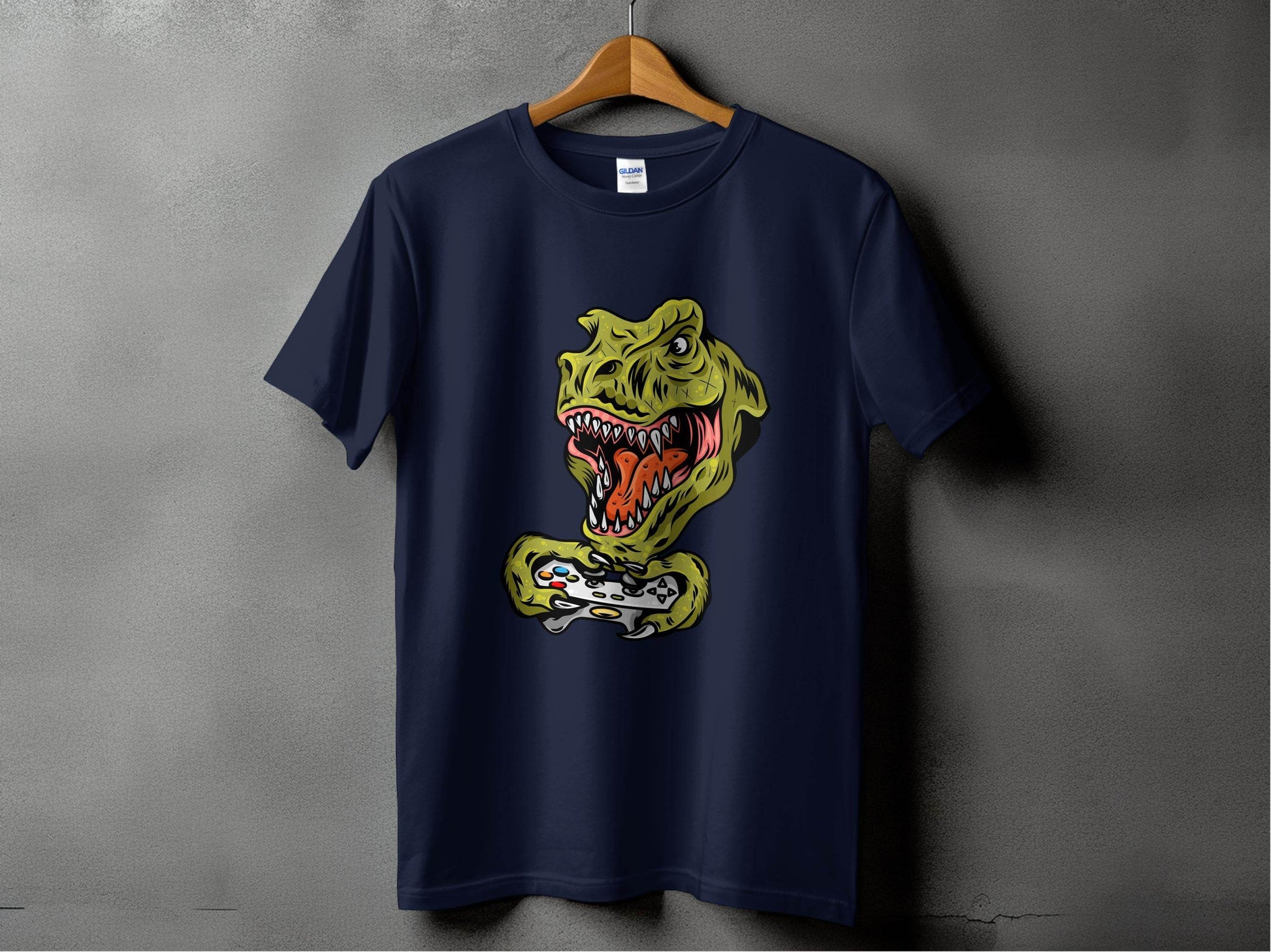 Dinosaur Gaming Graphic Design T-Shirt - Design & Vybe