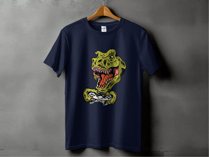 Dinosaur Gaming Graphic Design T-Shirt - Design & Vybe