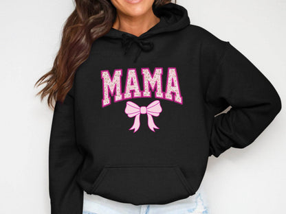 Floral Mama With Bow Graphic Design For Moms Hoodie - Design & Vybe