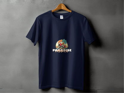 Paradise Skull Island With Surfboard Graphic T-Shirt - Design & Vybe