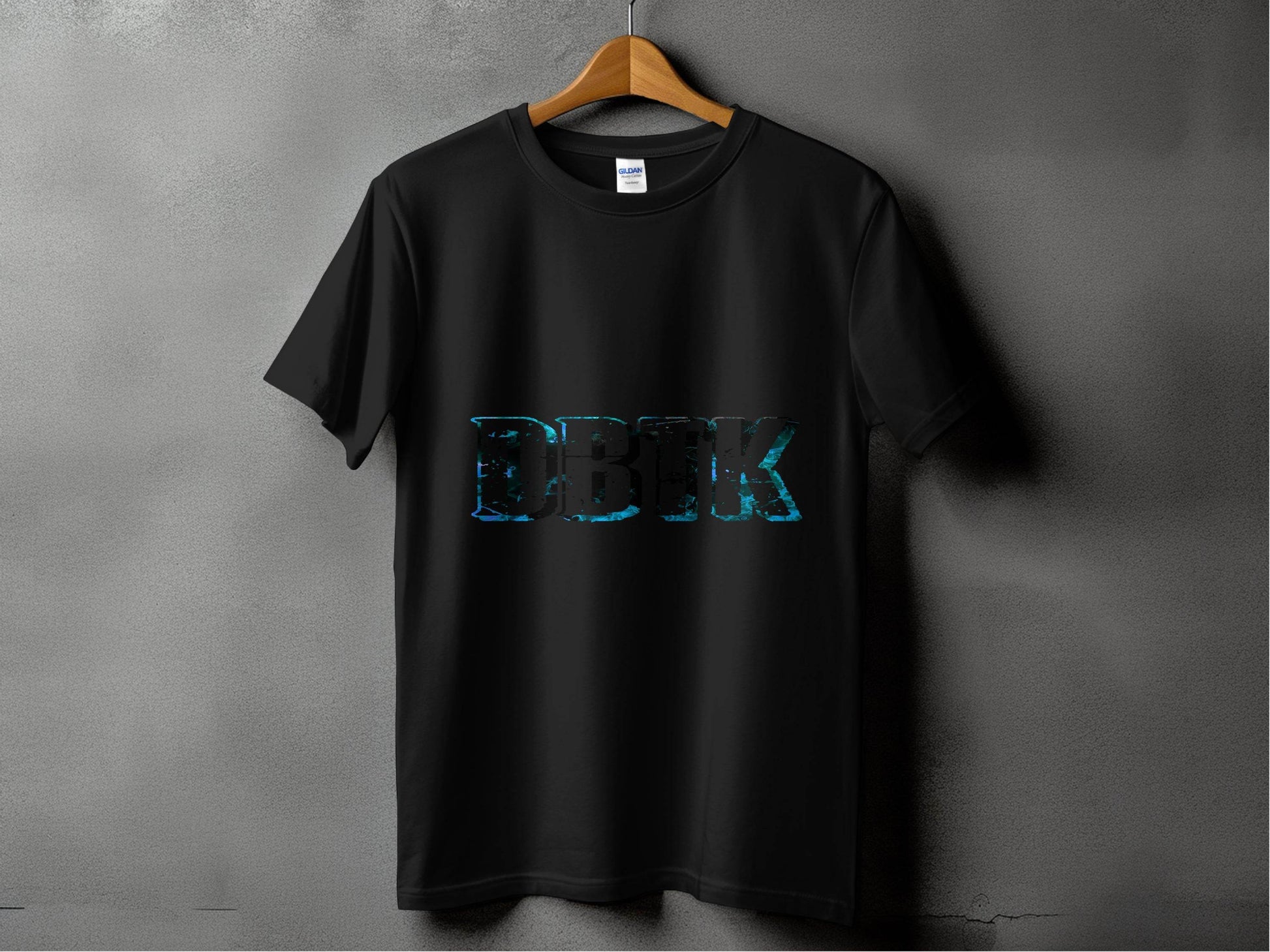 Blue Floral DBCK Letters Artistic Design T-Shirt - Design & Vybe