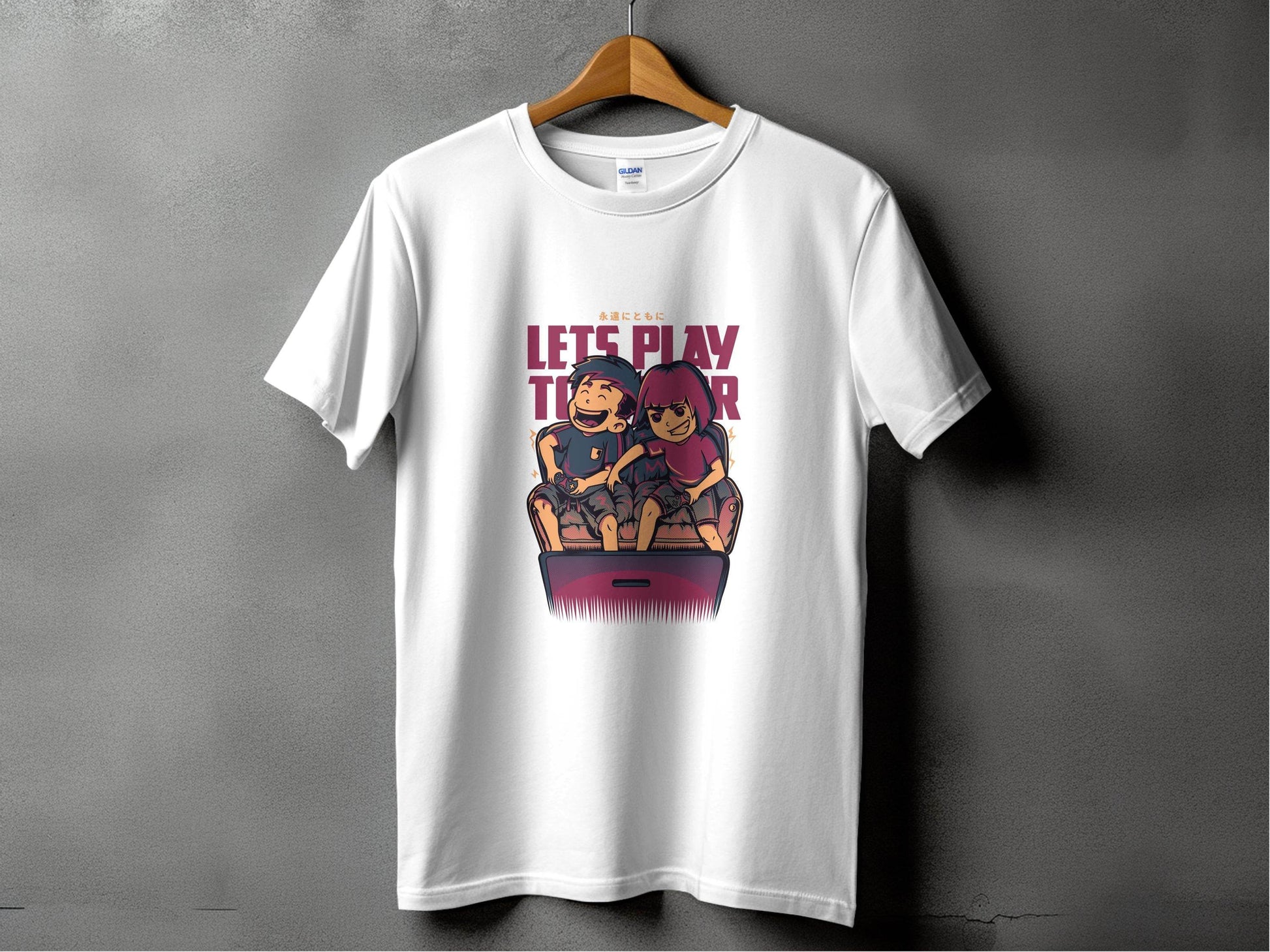Lets Play Together Gaming Console Video Games T-Shirt - Design & Vybe