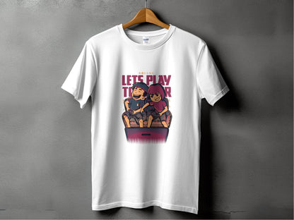 Lets Play Together Gaming Console Video Games T-Shirt - Design & Vybe