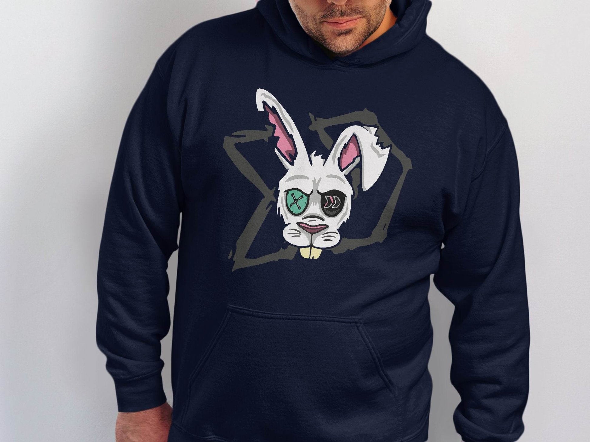 Morbid Zombie Rabbit Graphic Cool Design Hoodie - Design & Vybe