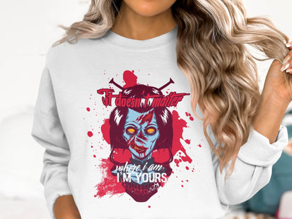 It does not matter where I am your Sci-Fi-Themed Horror Sweater - Design & Vybe