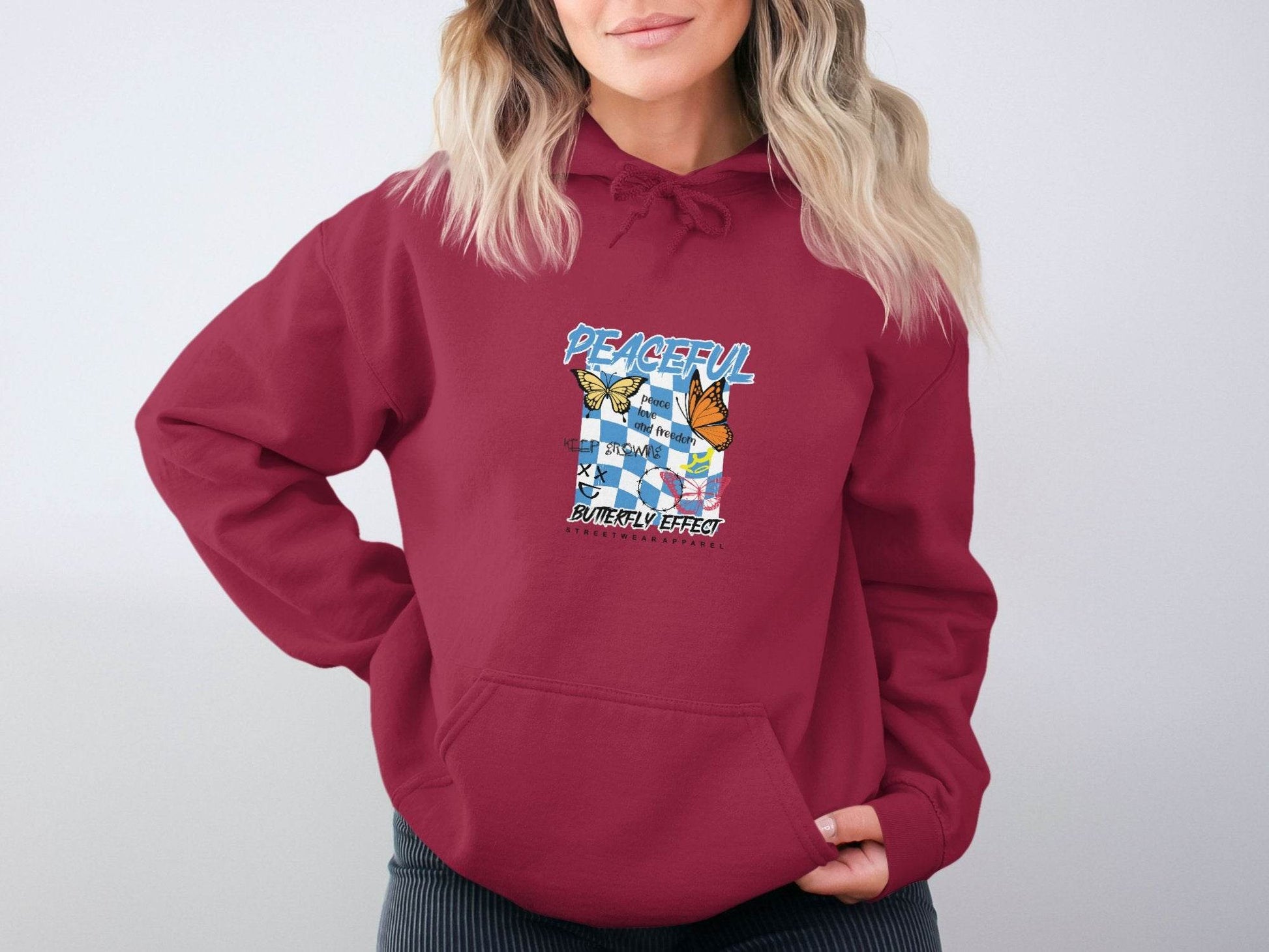 Peaceful Butterfly Effect Design Hoodie - Design & Vybe