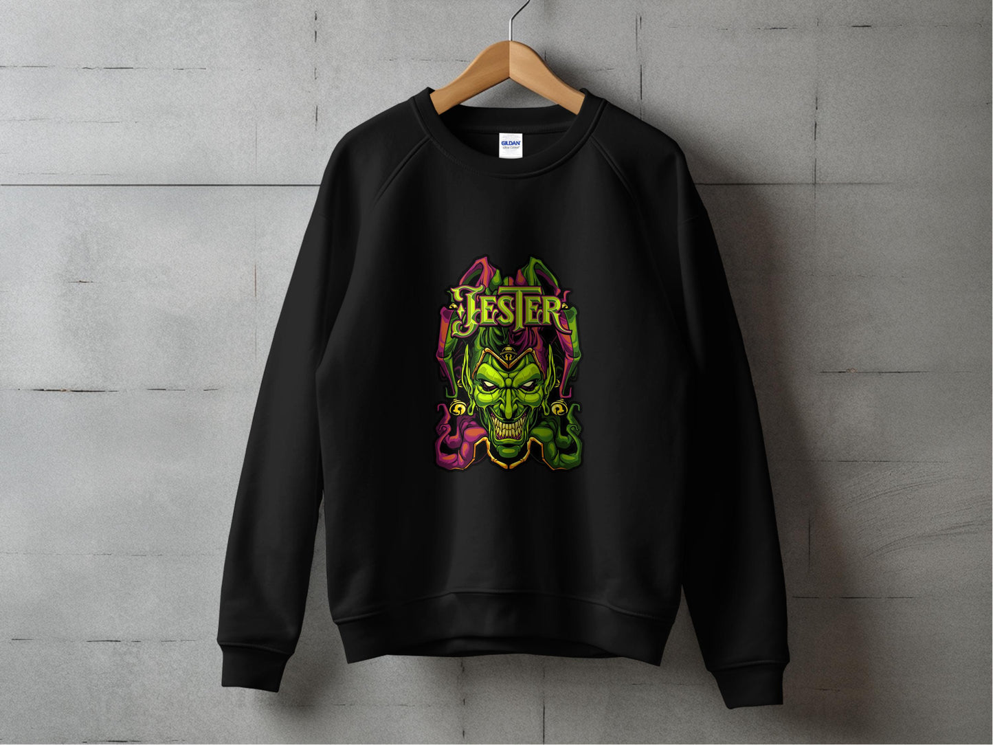 Vibrant Graphic Fester Monster Face Black Sweatshirt product