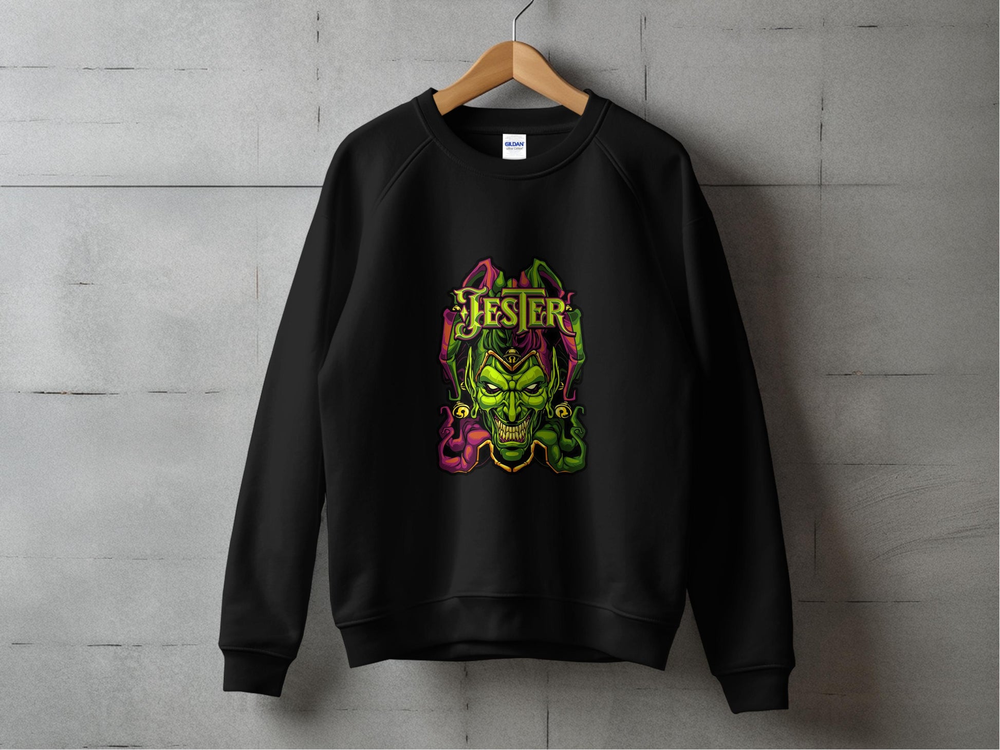 Vibrant Graphic Fester Monster Face Black Sweatshirt product