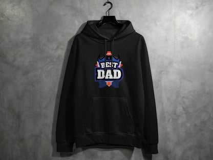 Hat & Mustache Style Best Dad Graphic Design Hoodie - Design & Vybe