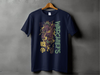 Warchiefs With Japanese Text Graphic Design T-Shirt - Design & Vybe