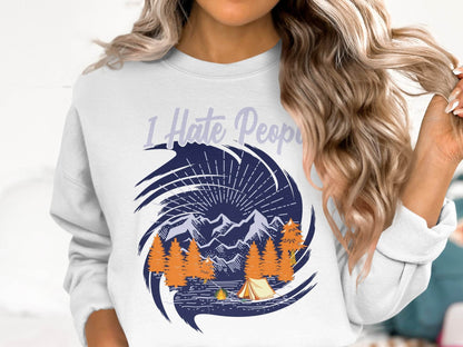 Outdoor Camping Design I Hate People Graphic Sweater - Design & Vybe