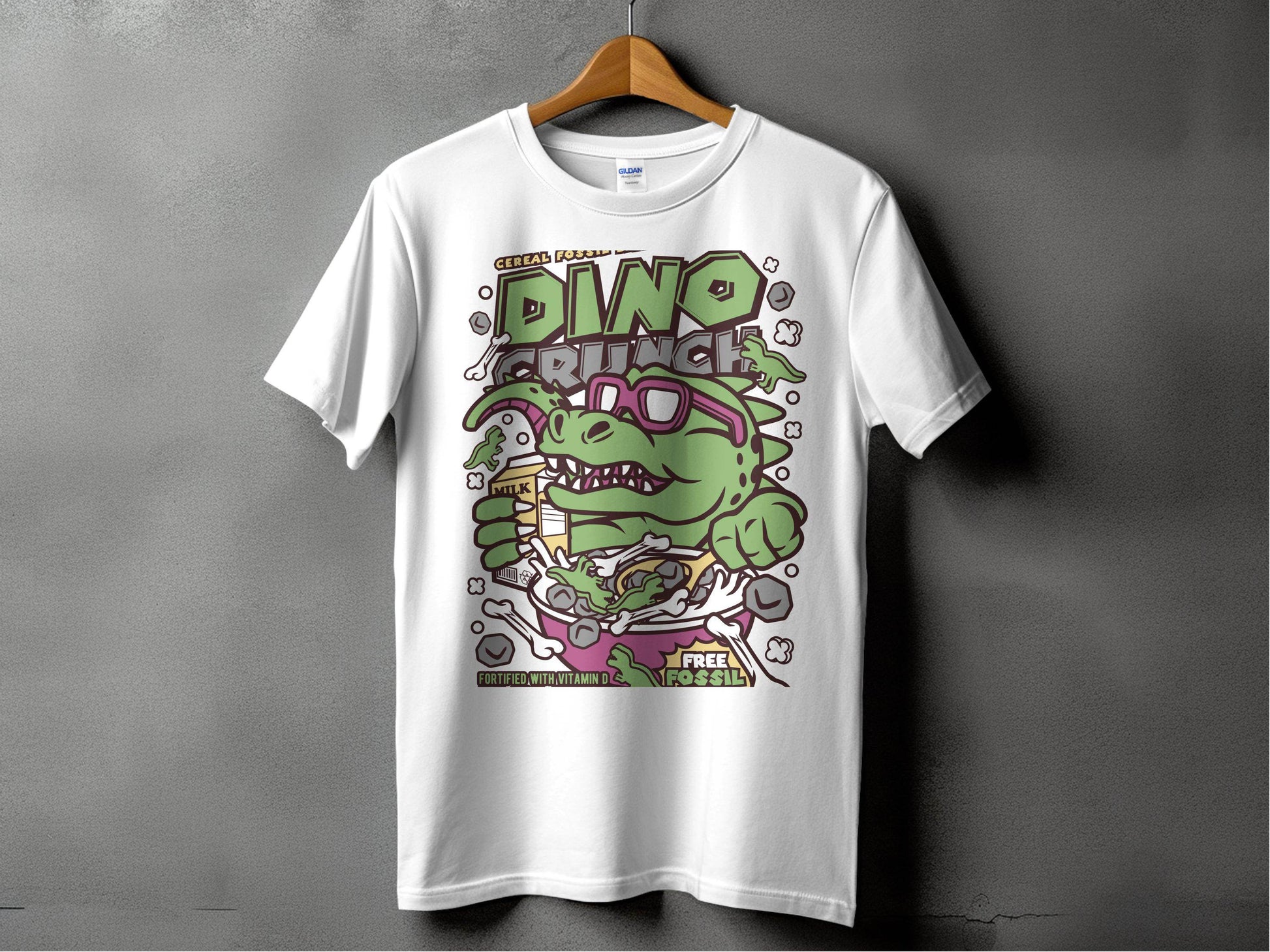 Dinosaur Cereal Crunch Tee for Fun T-Shirt - Design & Vybe