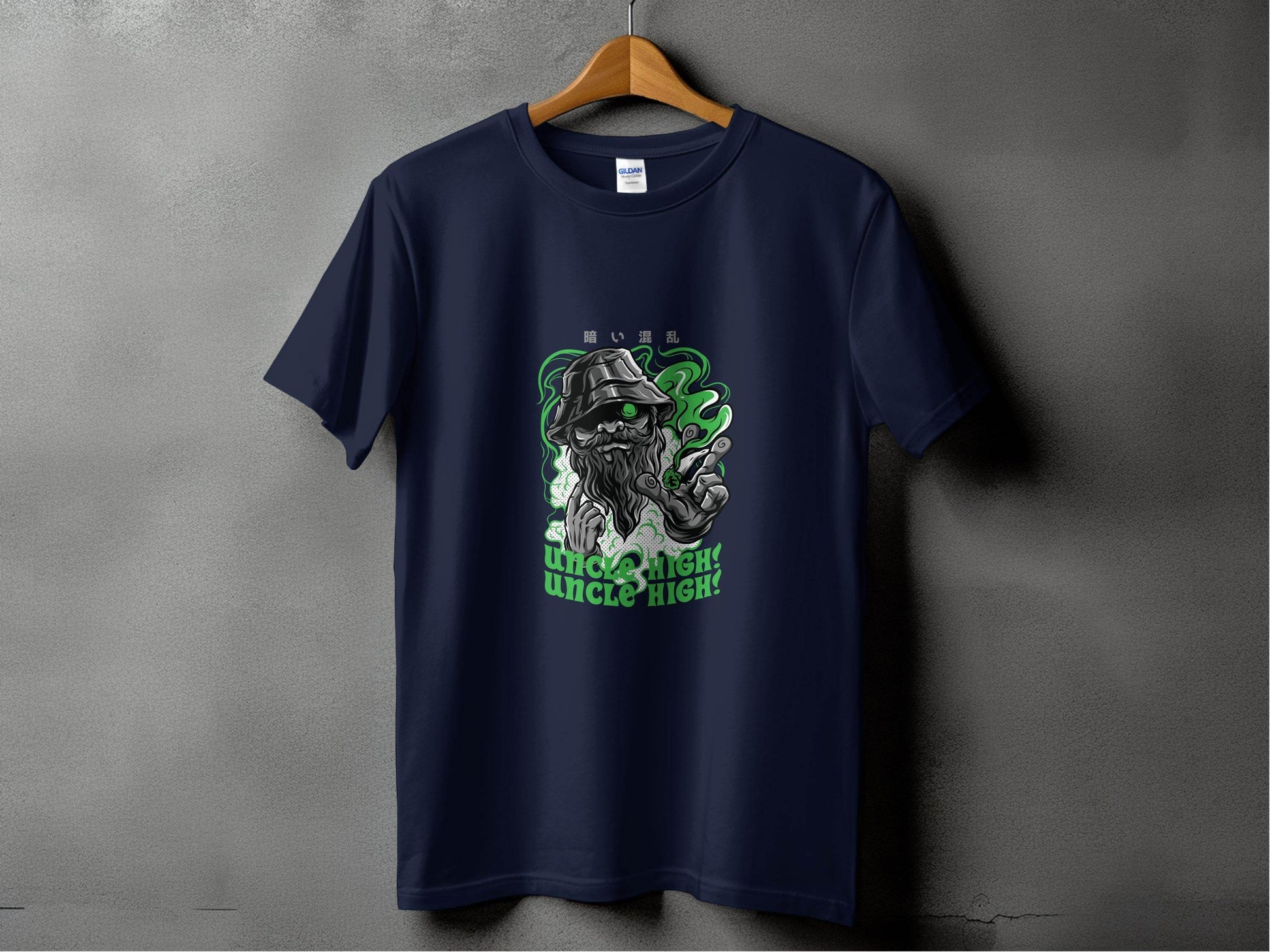 Uncle High Japanese Vector Art T-Shirt - Design & Vybe
