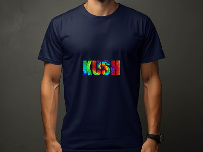 Kush Tie Dye Text Stylish Graphics T-Shirt - Design & Vybe