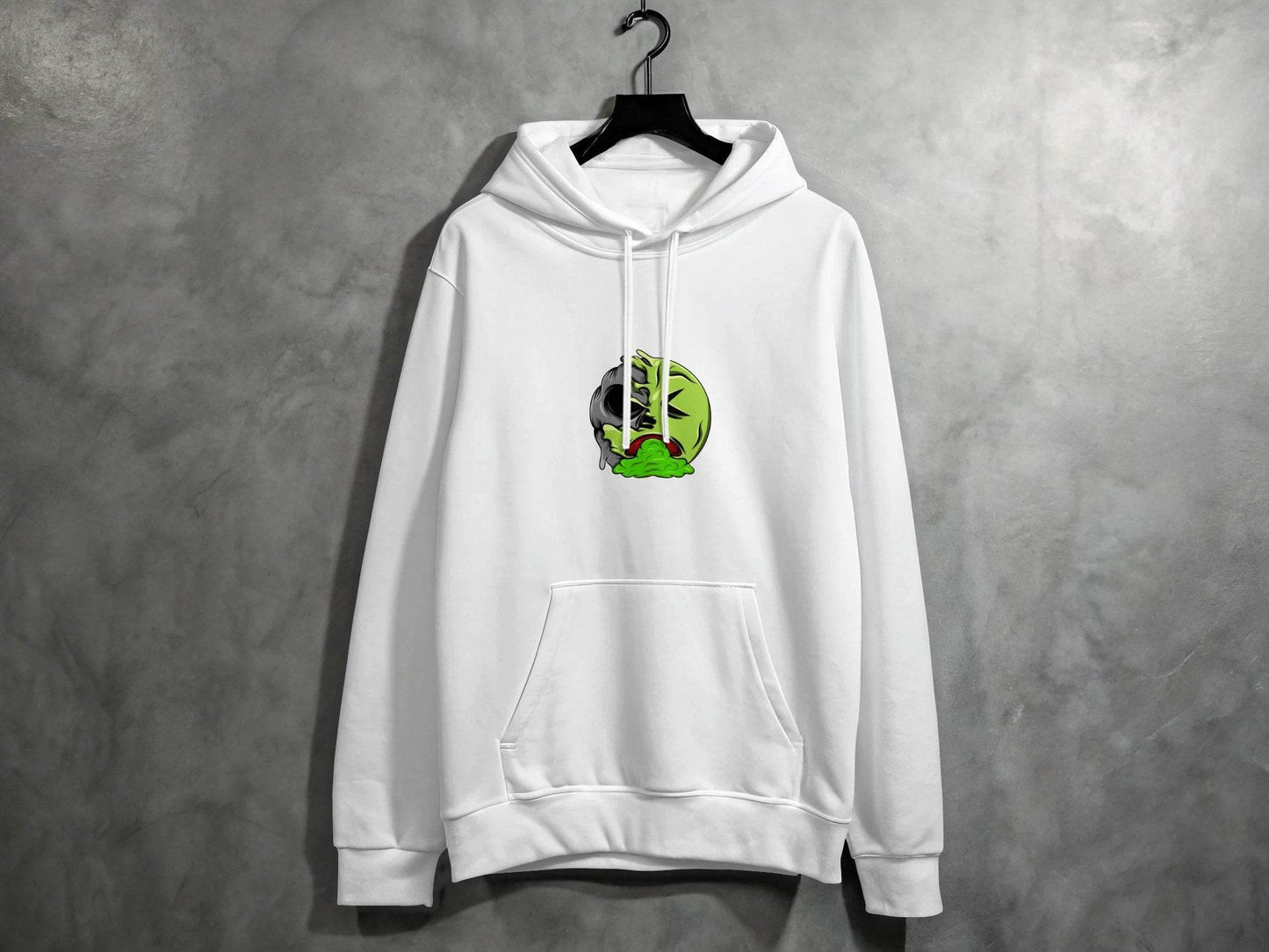 Half Zombie Half Emoji Graphic Design Illustration Hoodie - Design & Vybe