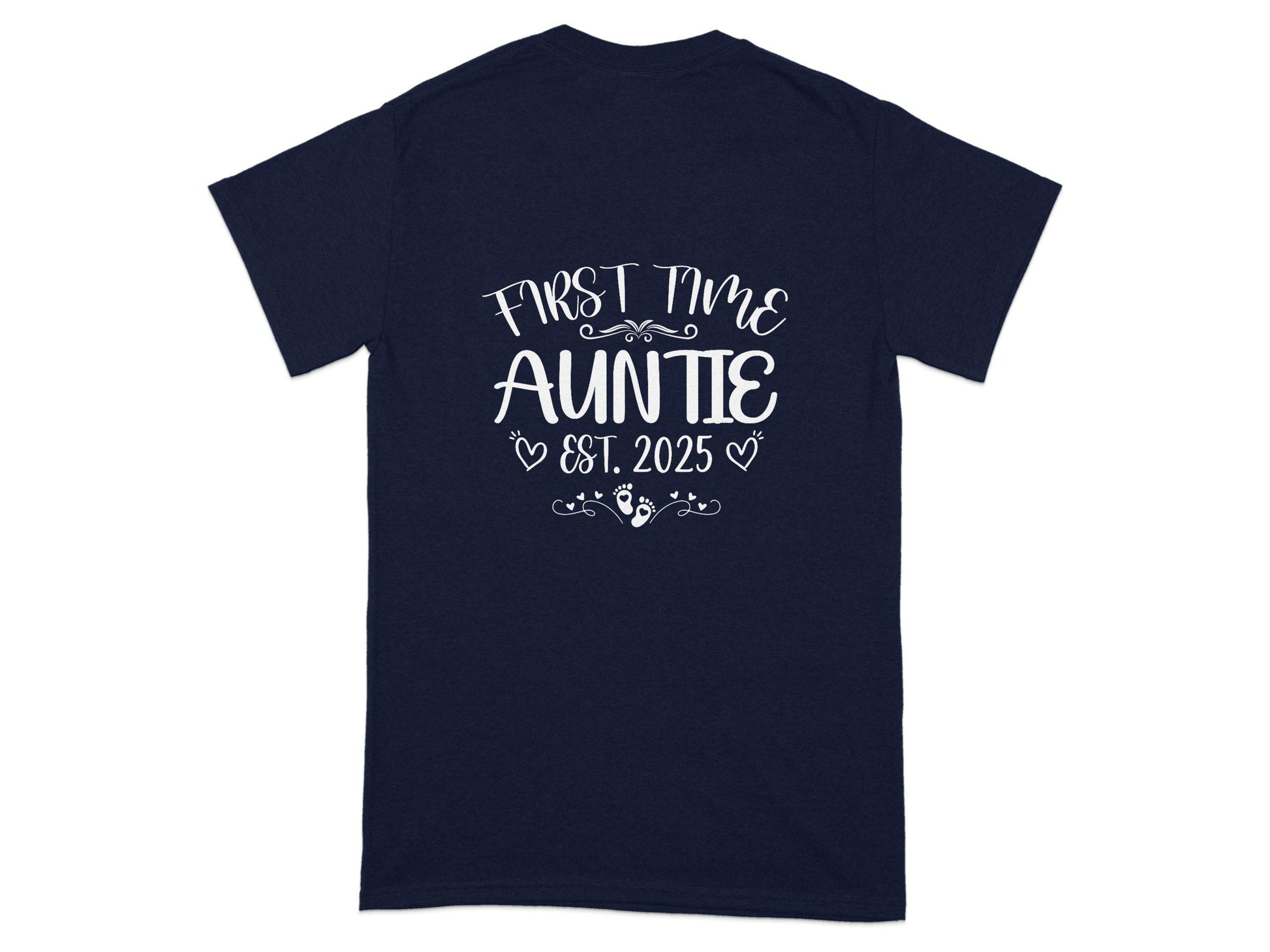 First Time Auntie Est 2025 New Aunt Design T-Shirt - Design & Vybe