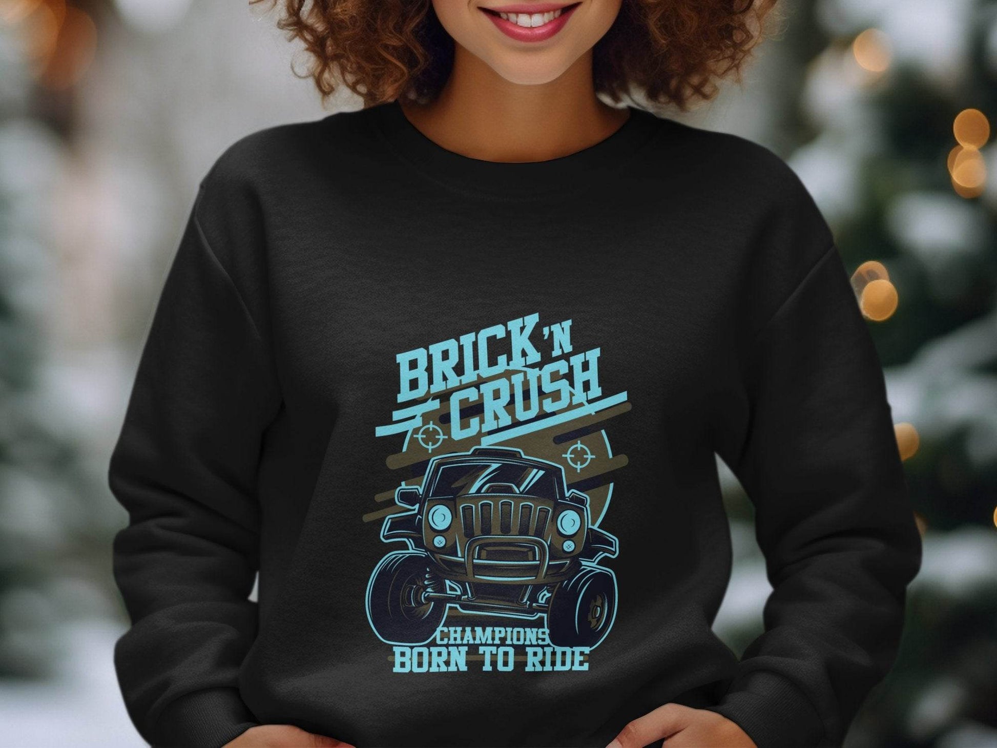Brick n Crush Champions Born to Ride Graphic Sweater - Design & Vybe