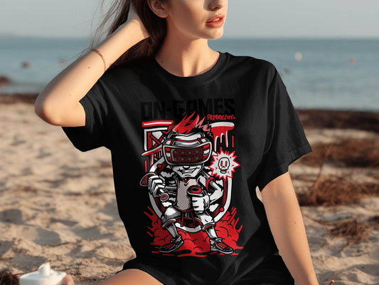 On Games Vr Gaming Schoolart Skull Graphic Design T-Shirt - Design & Vybe