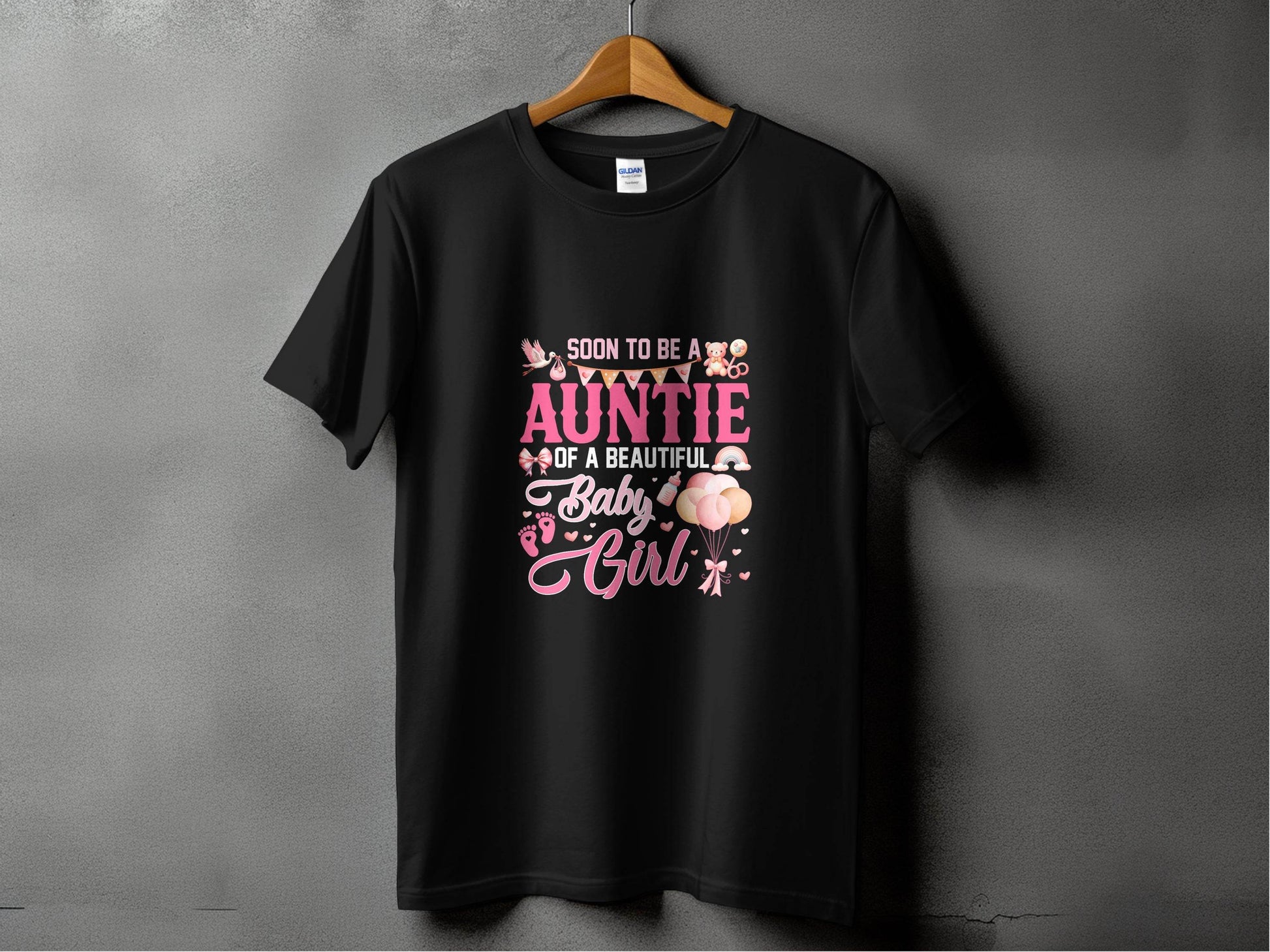 Soon To Be Auntie of a Beautiful Baby Girl T-Shirt - Design & Vybe