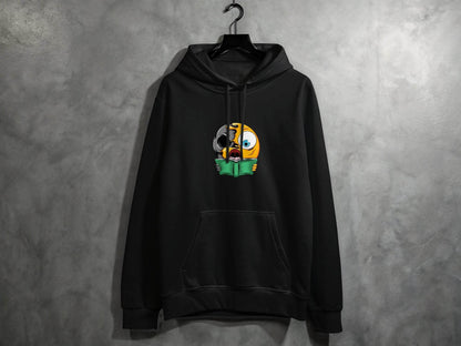 Half Emoji Half Skull Reading Book Funny Design Hoodie - Design & Vybe