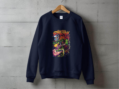 Helicopter Showdown Illustration Graphic Print Style Sweater - Design & Vybe