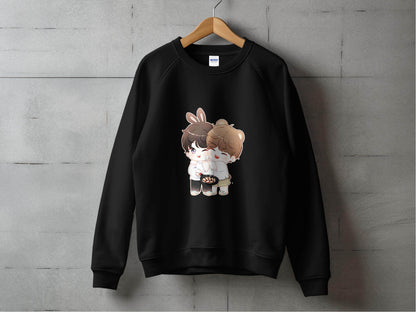 Cute Bunny Bear Cartoons Cooking Together Hoodie - Design & Vybe