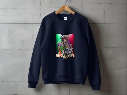 A Trip to Wonderland Mad Hatter Graphic Sweater - Design & Vybe