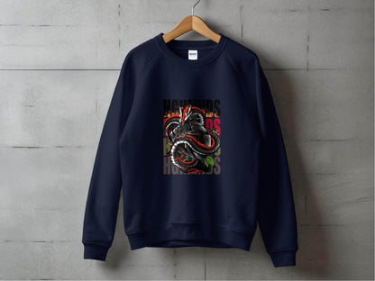 Dragon Motorcycle Helmet Artistic Illustration Graphic Sweater - Design & Vybe