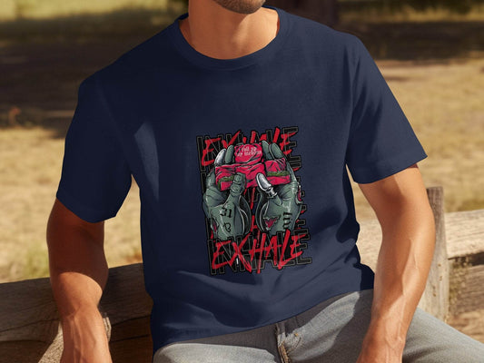 Inhale Exhale I Roll Up My Medicine Graphic Design T-Shirt - Design & Vybe