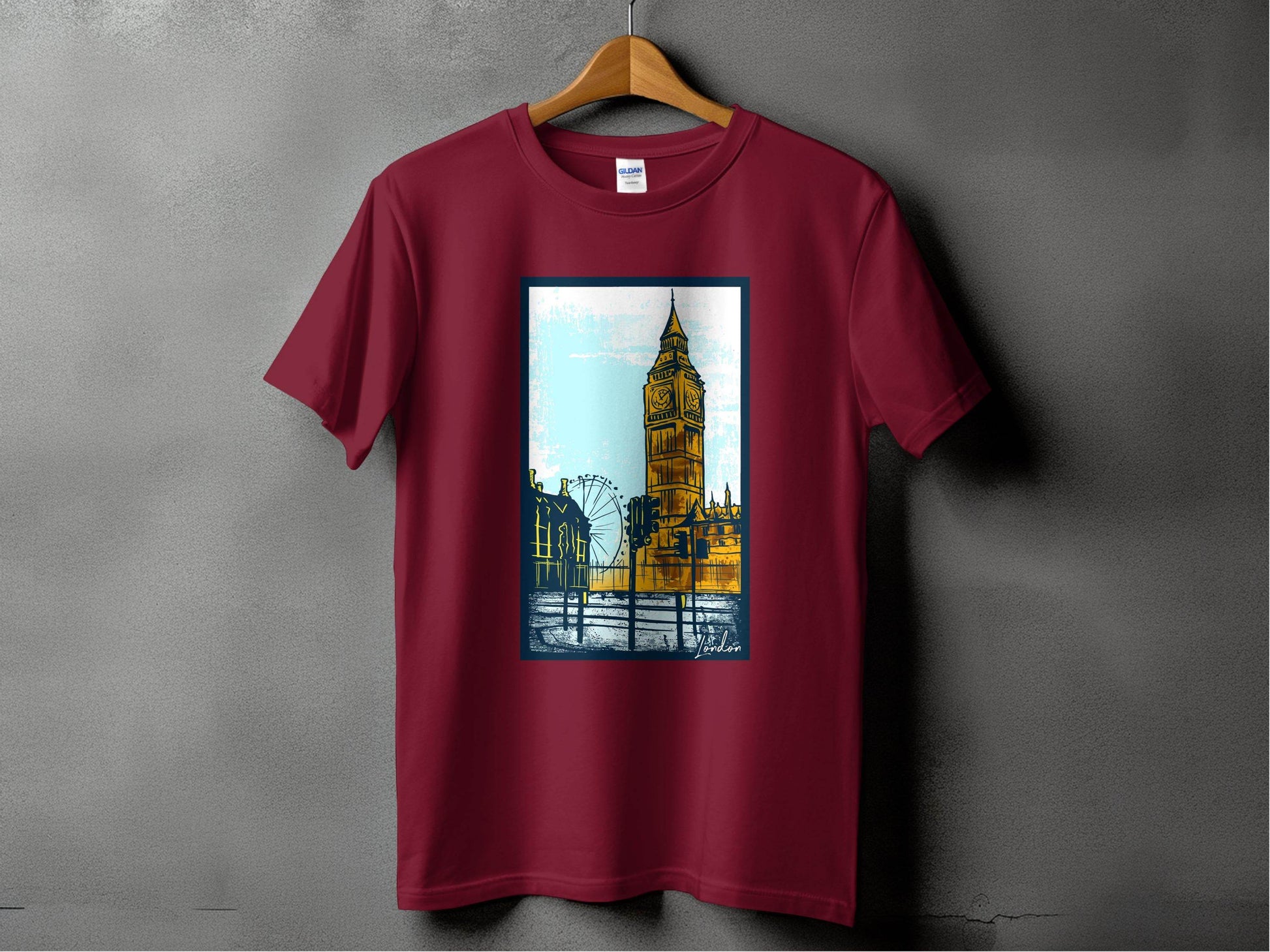 Iconic Big Ben and London Eye Graphic T-Shirt - Design & Vybe