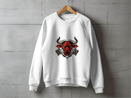 Tattooed Bull Power Design Cool Graphic Vector Art Sweater - Design & Vybe