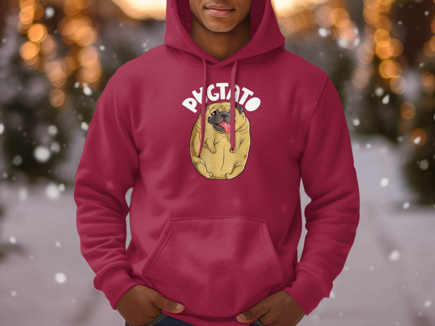Cute Pugtato Dog Pug Design Graphic Hoodie - Design & Vybe