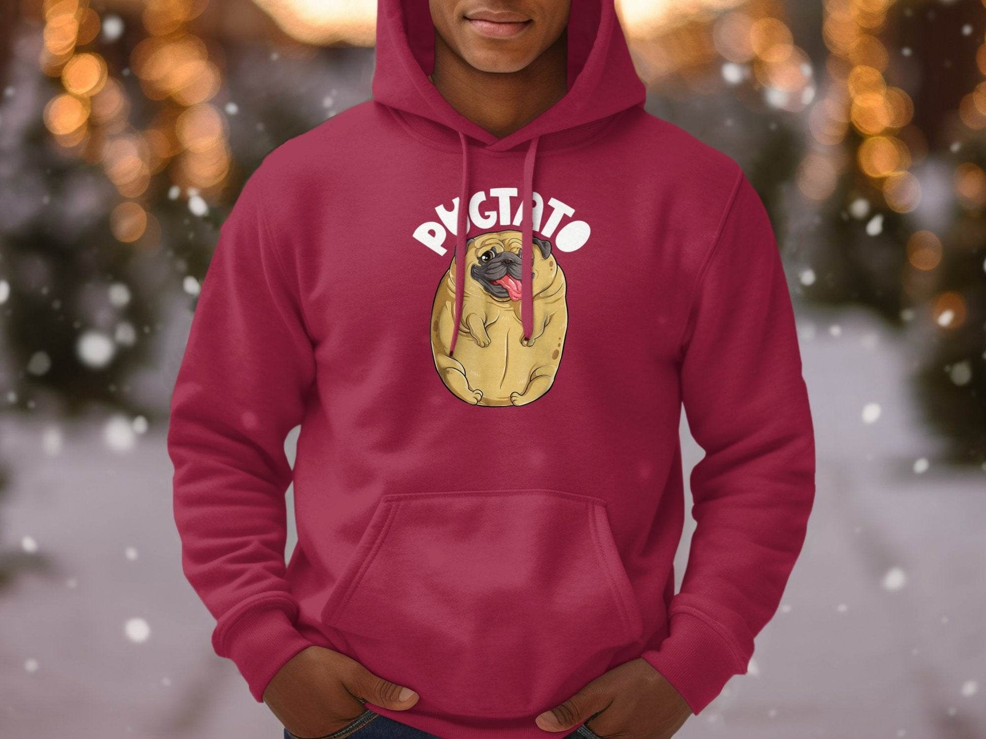 Cute Pugtato Dog Pug Design Graphic Hoodie - Design & Vybe