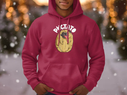 Cute Pugtato Dog Pug Design Graphic Hoodie - Design & Vybe