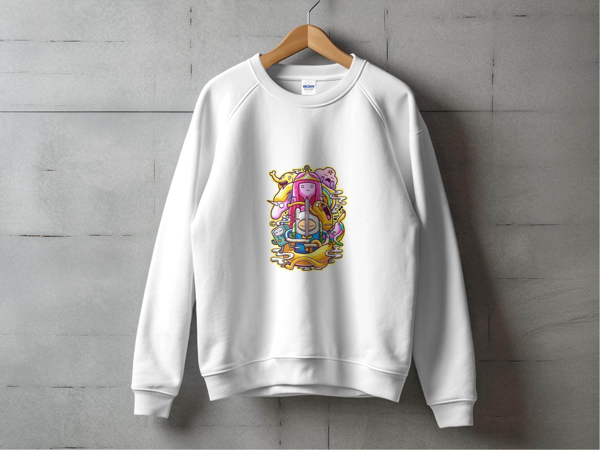 Adventure Time Characters Illustration Sweater - Design & Vybe