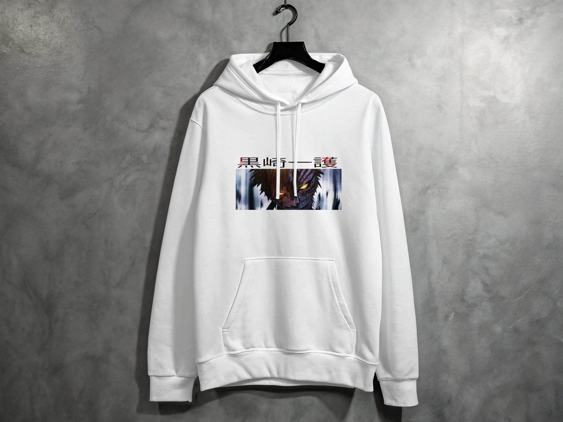 Anime Character Half Mask Kurosaki Ichigo Art Hoodie - Design & Vybe