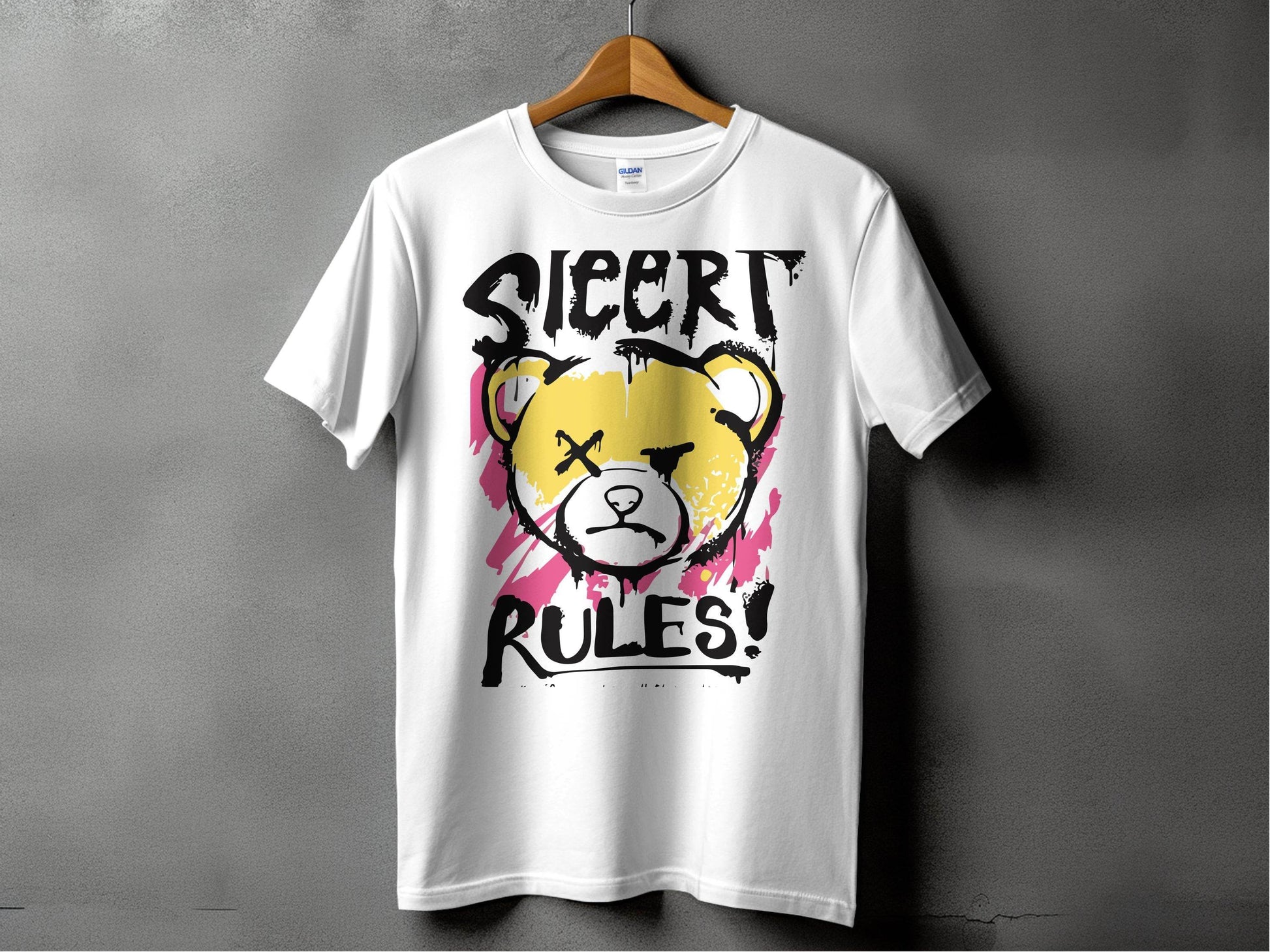 Sieert Rules Graphic Tee with Angry Bear Print product type