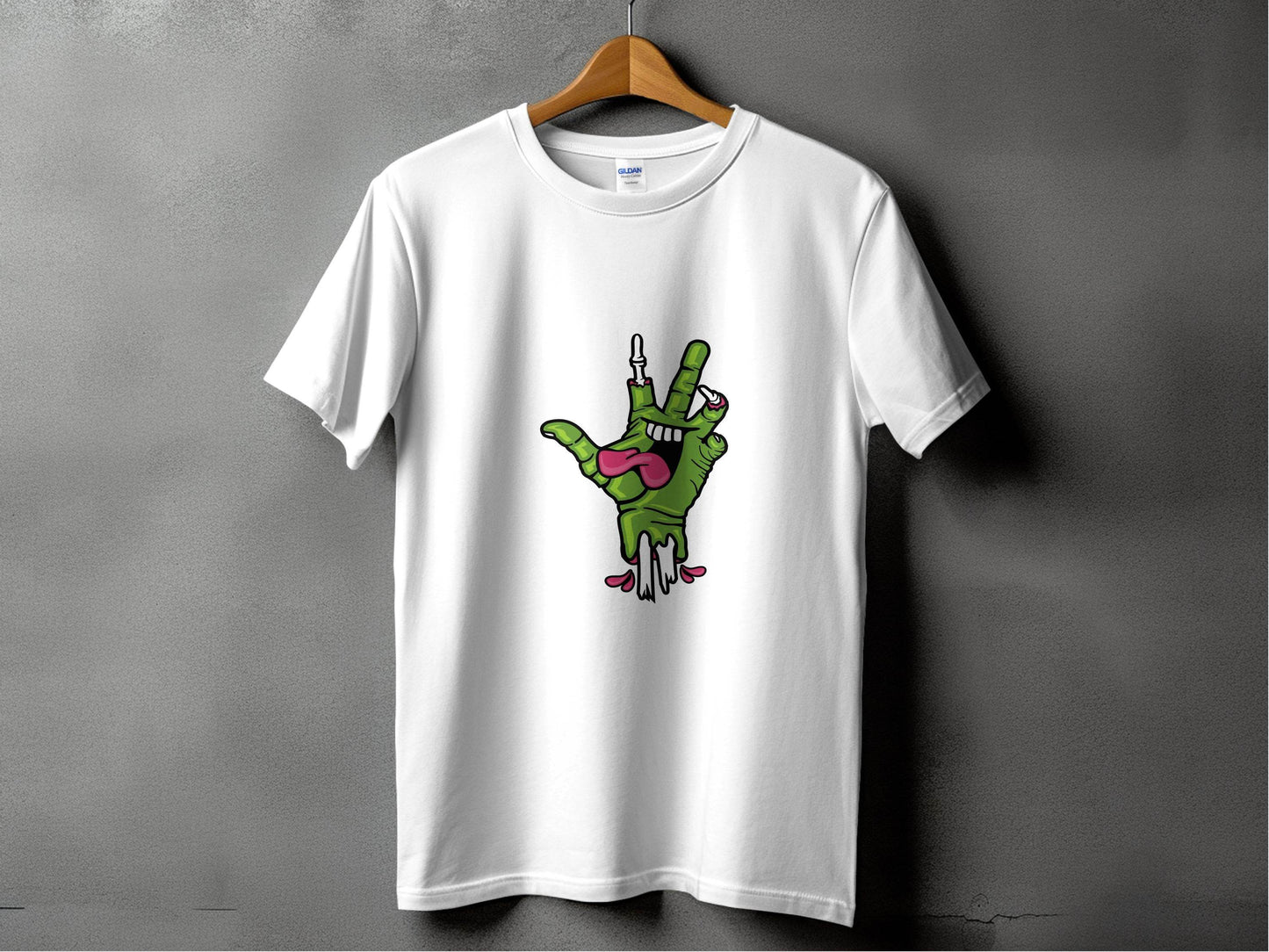 Zombie Hand Peace Sign Cool Graphic Design T-Shirt - Design & Vybe