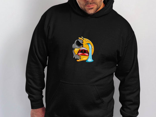 Melting Emoji Face Smiley Design Graphic Hoodie - Design & Vybe